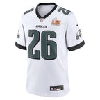 Saquon Barkley Philadelphia Eagles Nike Super Bowl LIX Game Player Jersey - White
