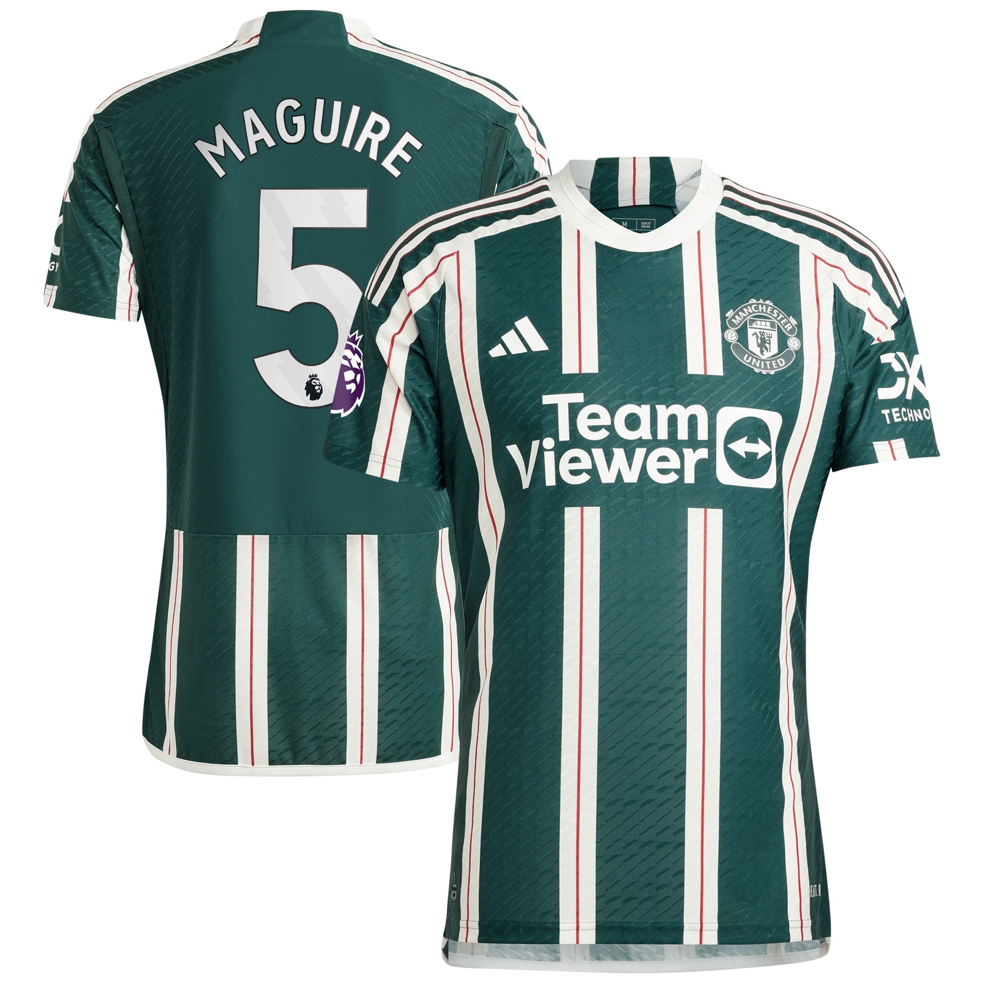 Harry Maguire Manchester United adidas 2023/24 Home Authentic Player Jersey - Red/Green