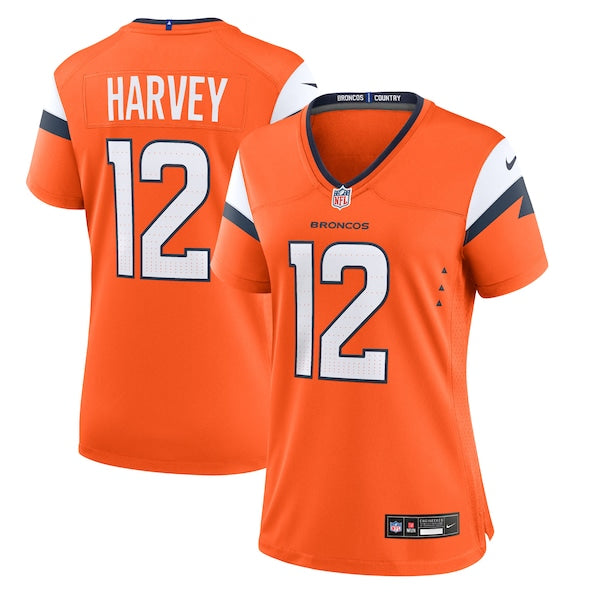 Women's Nike RJ Harvey  Orange Denver Broncos Team Game Jersey
