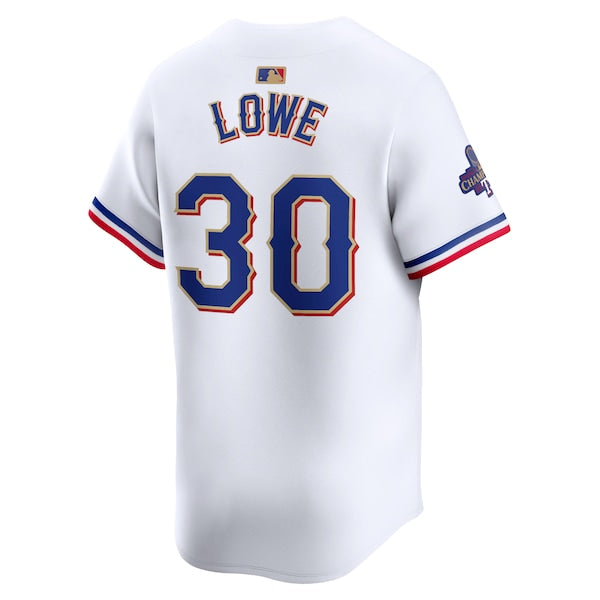 Nathaniel Lowe Texas Rangers Nike 2024 Gold Collection Limited Player Jersey – White