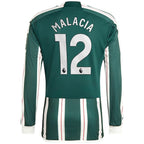 Tyrell Malacia Manchester United adidas 2023/24 Away Long Sleeve Replica Player Jersey - Green