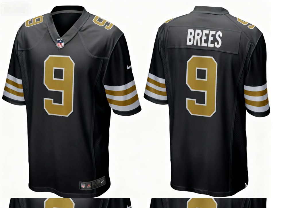 Men's New Orleans Saints Drew Brees Nike Black Alternate Game Jersey