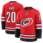 Sebastian Aho Carolina Hurricanes  Alternate Premium Jersey - Red/Black/White