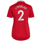 Victor Lindelof Manchester United adidas Women's 2022/23 Home Replica Player Jersey - Red