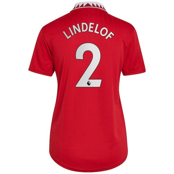 Victor Lindelof Manchester United adidas Women's 2022/23 Home Replica Player Jersey - Red