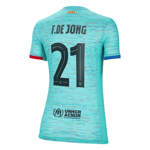 Frenkie de Jong Barcelona Nike Women's 2023/24 Third Replica Jersey - Aqua