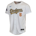 Freddie Freeman Los Angeles Dodgers Nike Youth 2025 Gold Collection Limited Jersey - White