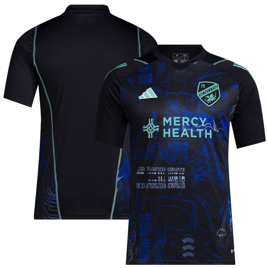 FC Cincinnati adidas 2023 One Planet Replica Jersey - Black