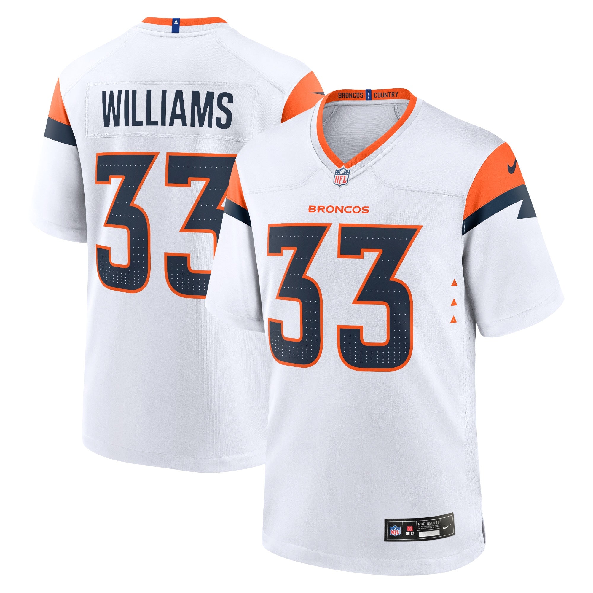 Javonte Williams Denver Broncos Nike Game Jersey - Orange