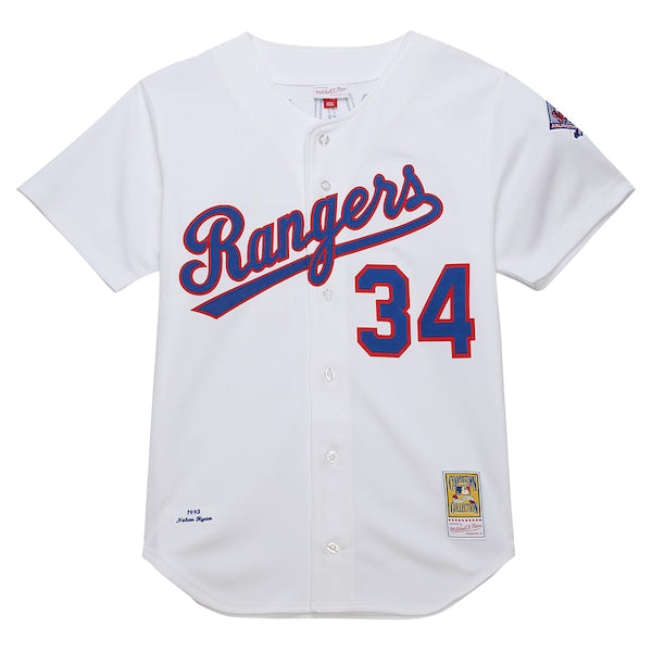 Nolan Ryan Texas Rangers 1993 Cooperstown Collection Authentic Jersey - White