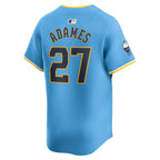 Willy Adames Milwaukee Brewers Nike City Connect Limited Player Jersey - Powder Blue
