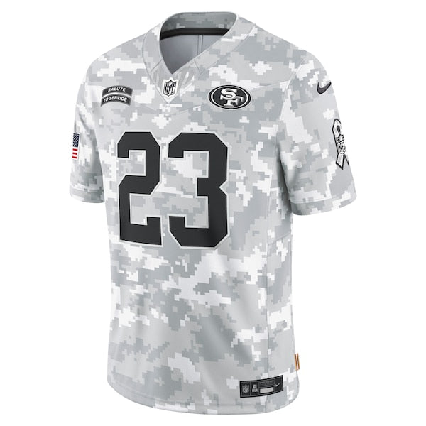 Christian McCaffrey San Francisco 49ers Nike 2024 Salute to Service Limited Jersey - Arctic Camo