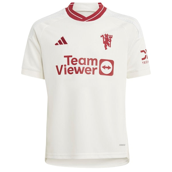 Raphael Varane Manchester United adidas Youth 2023/24 Third Replica Player Jersey - White/Green