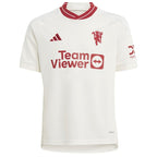 Manchester United adidas Youth 2023/24 Third Replica Jersey - White