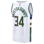 Giannis Antetokounmpo Milwaukee Bucks  Fast Break Replica Player Jersey - Association Edition - White