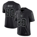 Men's Nike Jerry Rice Black San Francisco 49ers Retired Player RFLCTV Limited Jersey