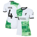 Virgil van Dijk Liverpool Nike Women's 2023/24 Away Replica Player Jersey - White/Red
