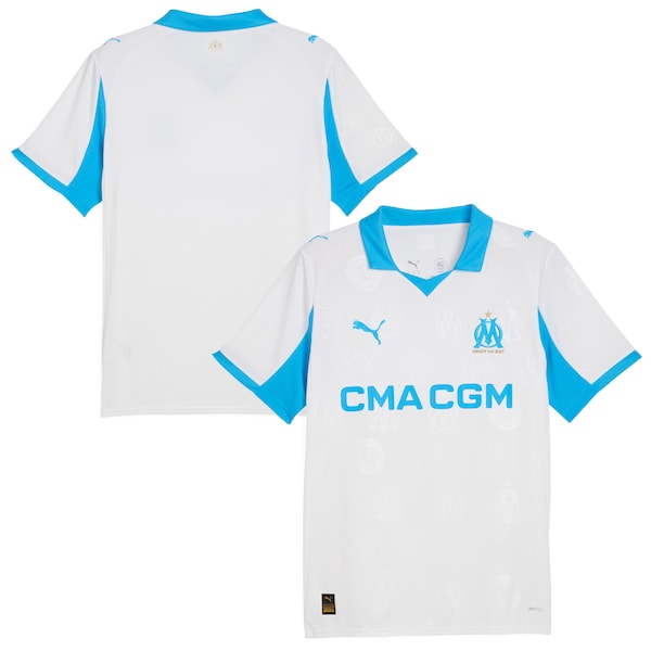 Olympique Marseille Puma 2025/26 Replica Home Jersey - White/Navy