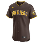 San Diego Padres Nike Road Vapor Premier Elite Patch Jersey - Brown