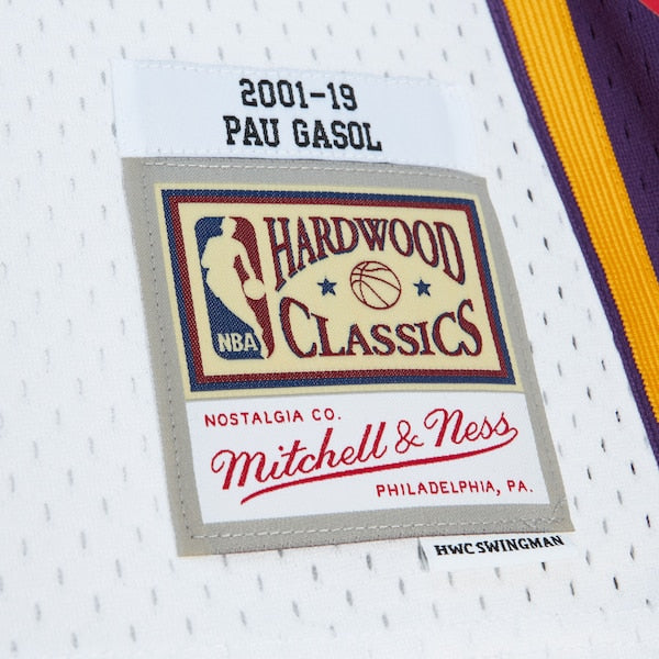 Pau Gasol Los Angeles Lakers Unisex Hall of Fame Class of 2023 Throwback Swingman Jersey - White