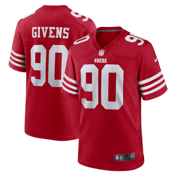Kevin Givens San Francisco 49ers Nike  Game Jersey -  Scarlet