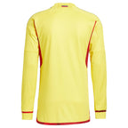 Colombia National Team adidas 2022/23 Home Replica Long Sleeve Blank Jersey - Yellow