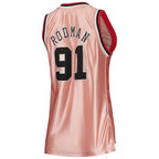 Dennis Rodman Chicago Bulls Women's 75th Anniversary Rose Gold 1997 Swingman Jersey - Pink