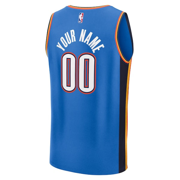 Oklahoma City Thunder  Youth Fast Break Custom Replica Jersey - Icon Edition - Blue