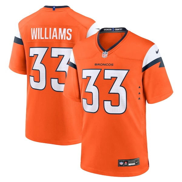 Javonte Williams Denver Broncos Nike Game Jersey - Orange