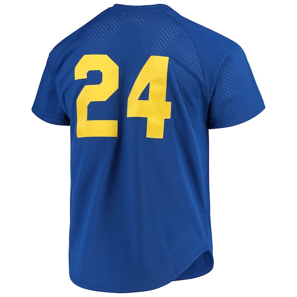 Ken Griffey Jr. Seattle Mariners Cooperstown Mesh Batting Practice Jersey - Royal/Navy