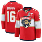 Aleksander Barkov Florida Panthers  Home 2025 Stanley Cup Champions Premium Patched Jersey - Red