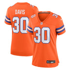 Terrell Davis Denver Broncos Nike Women's Mile High Collection 1977 Throwback Retired Player Game Jersey - Orange