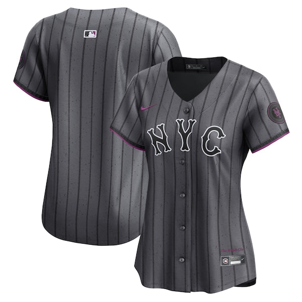 New York Mets Nike Women's 2024 City Connect Limited Player Jersey - Graphite
