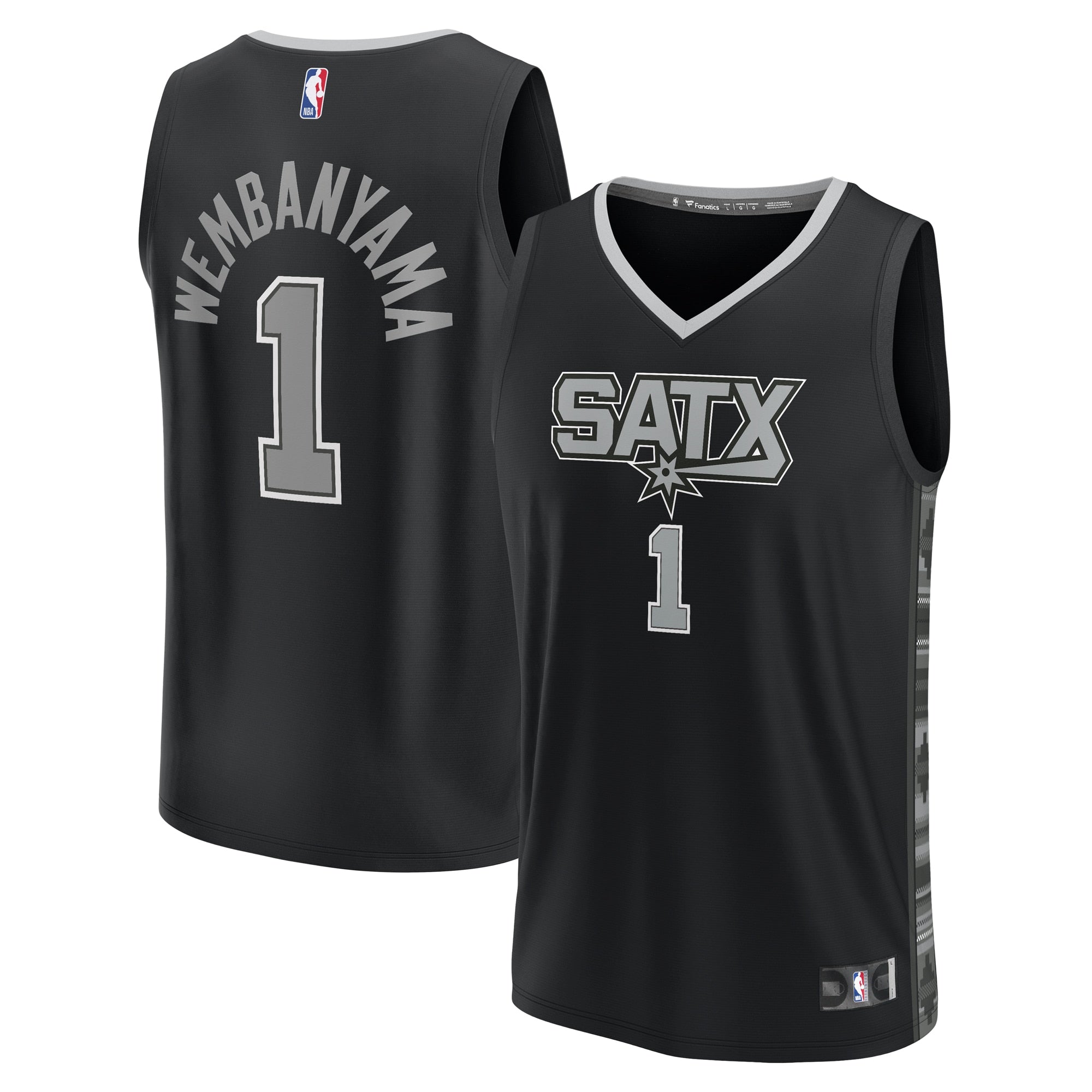 Victor Wembanyama San Antonio Spurs  Fast Break Replica Player Jersey - Association Edition - White/Black