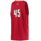 #45 Louisville Cardinals adidas Swingman Basketball Jersey - Red/White/Black