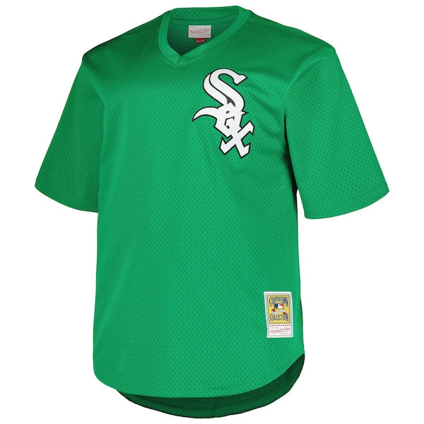 Frank Thomas Chicago White Sox Profile Big & Tall Cooperstown Collection Mesh Batting Practice Jersey - Kelly Green/Black