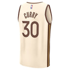 Stephen Curry Golden State Warriors  Youth 2025/26 City Edition Fast Break Jersey - Tan