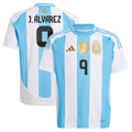 Julián Álvarez Argentina National Team adidas Youth 2024 Home Replica Jersey - White