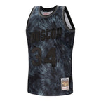 Hakeem Olajuwon Houston Rockets Hardwood Classics 1993/94 Tie-Dye Swingman Jersey - Black