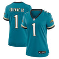 Travis Etienne Jr Jacksonville Jaguars Nike Women's Prowler Throwback Game Jersey - Teal