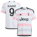 Dušan Vlahović Juventus adidas Youth 2023/24 Away Replica Jersey - White