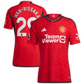 Aaron Wan-Bissaka Manchester United adidas 2023/24 Home Authentic Player Jersey - Red/Green