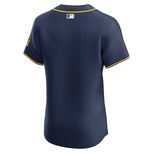 Milwaukee Brewers Nike Alternate 2  Elite Jersey - Navy/Cream