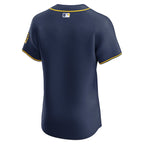 Milwaukee Brewers Nike Alternate 2  Elite Jersey - Navy/Cream