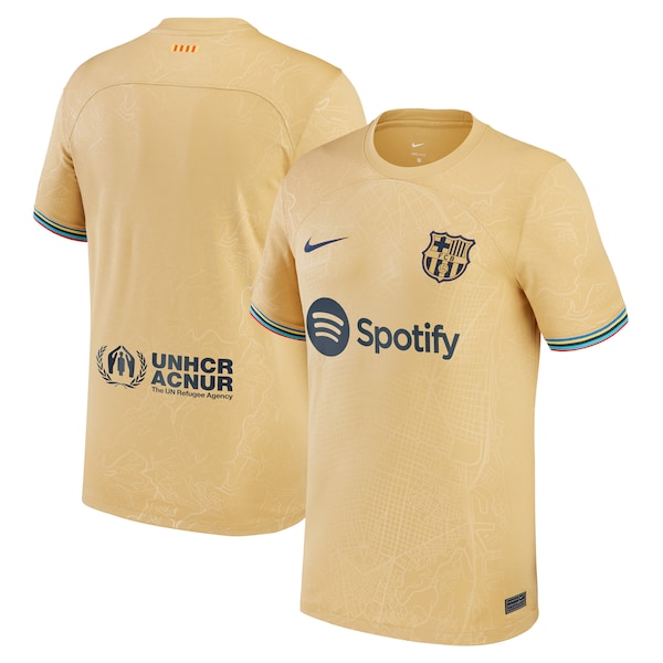 Barcelona Nike 2022/23 Away Replica Blank Jersey - Yellow