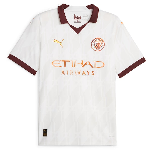 Jack Grealish Manchester City Puma 2023/24 Away Replica Jersey - White