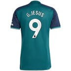 Gabriel Jesus Arsenal adidas 2023/24 Third Replica Player Jersey - Green/Yellow