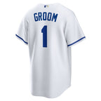 Kansas City Royals Nike #1 Groom Home Replica Jersey - White