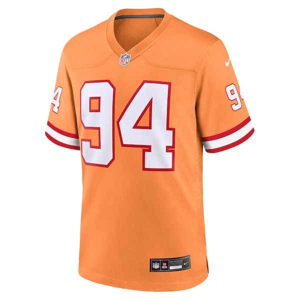 Calijah Kancey Tampa Bay Buccaneers Nike Alternate Team Game Jersey - Orange/White