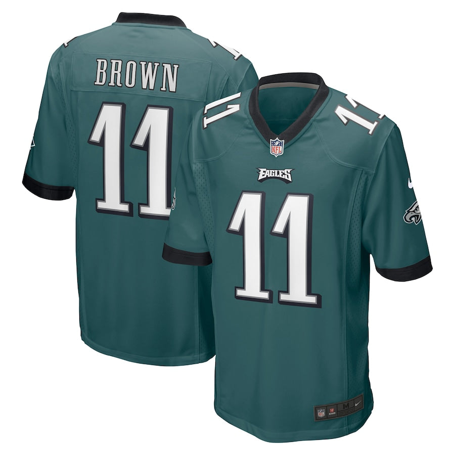 A.J. Brown Philadelphia Eagles Nike Game Jersey - White/Green